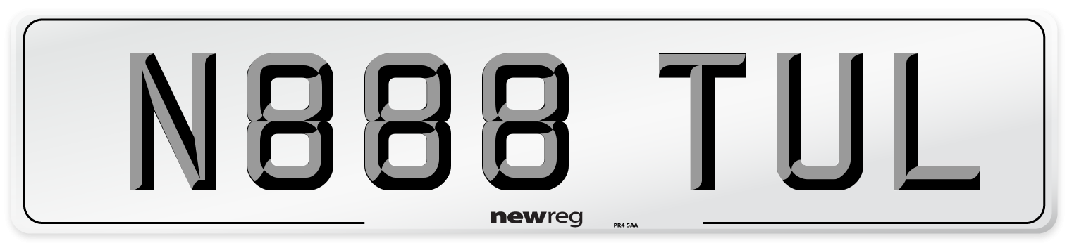 N888 TUL Number Plate from New Reg